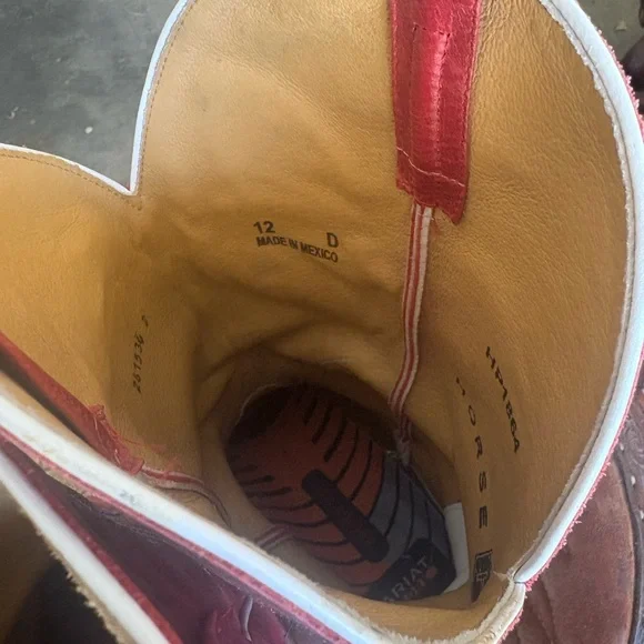 Horsepower Red and Cream Cowboy Boots - Picture 2 of 3